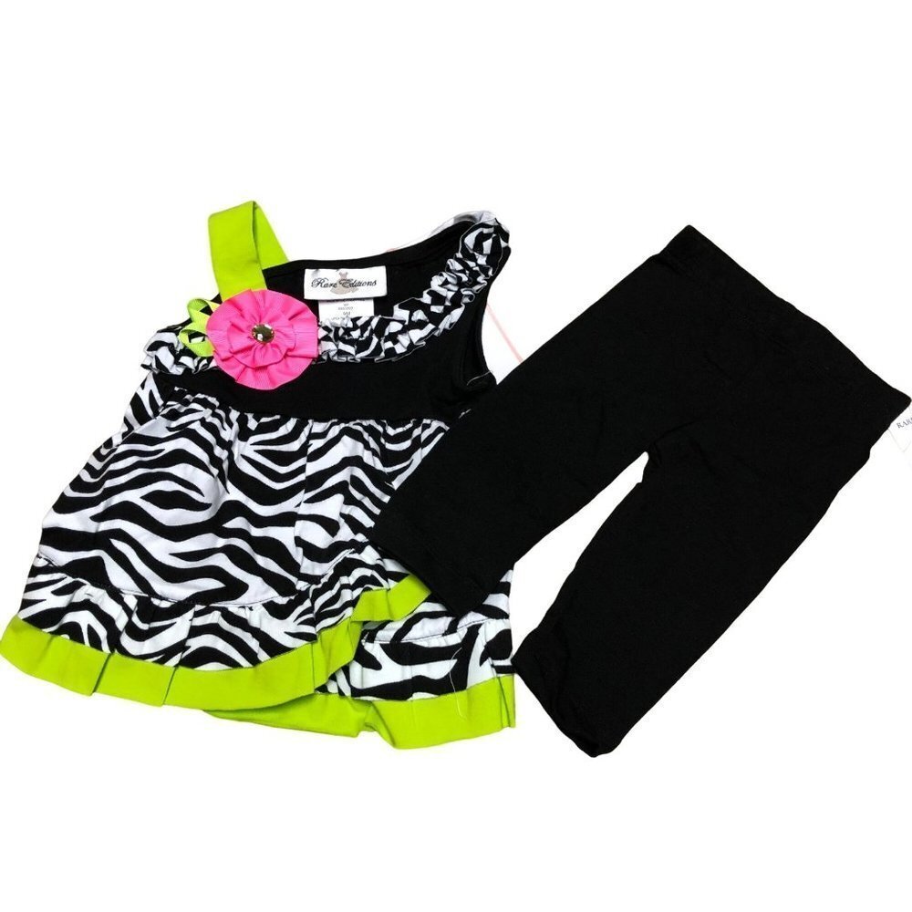 RARE EDITIONS 2 PCS SET‎ OUTFIT DRESS & BOTTOM 3 MOS NEW WITH TAG